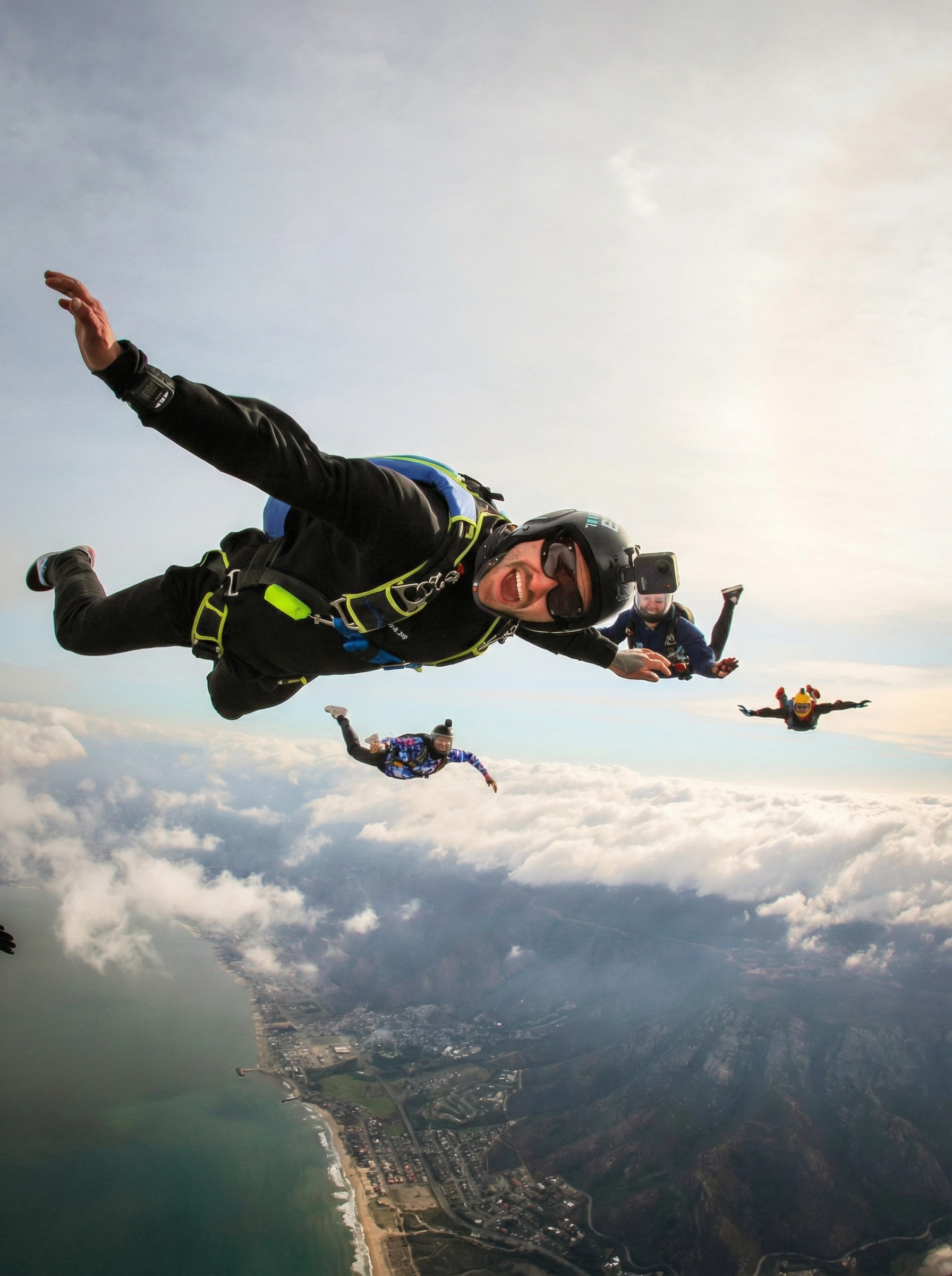 Preston Durnford, mid-skydive